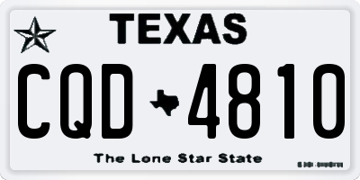 TX license plate CQD4810