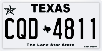 TX license plate CQD4811