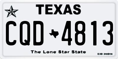 TX license plate CQD4813