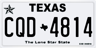 TX license plate CQD4814
