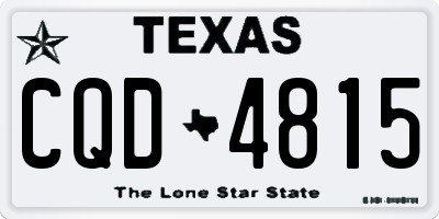 TX license plate CQD4815