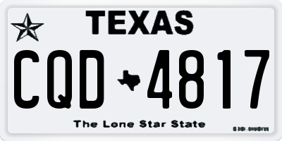 TX license plate CQD4817