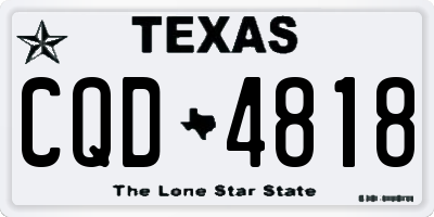 TX license plate CQD4818