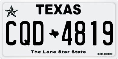 TX license plate CQD4819