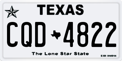 TX license plate CQD4822