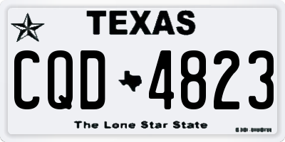 TX license plate CQD4823