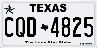 TX license plate CQD4825