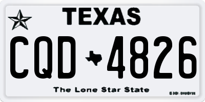 TX license plate CQD4826