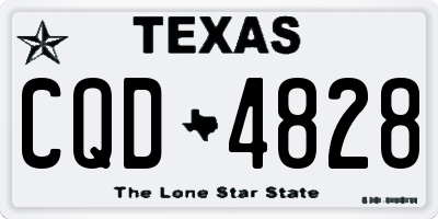 TX license plate CQD4828