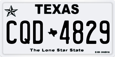 TX license plate CQD4829