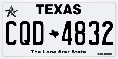 TX license plate CQD4832