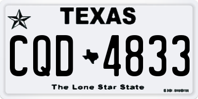 TX license plate CQD4833