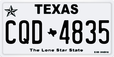 TX license plate CQD4835