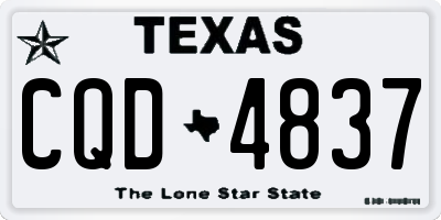 TX license plate CQD4837
