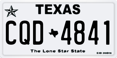 TX license plate CQD4841