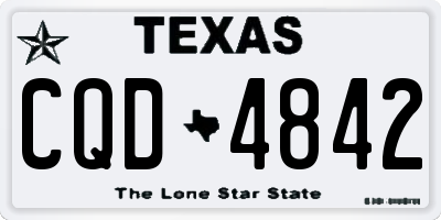 TX license plate CQD4842