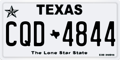TX license plate CQD4844