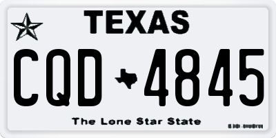 TX license plate CQD4845