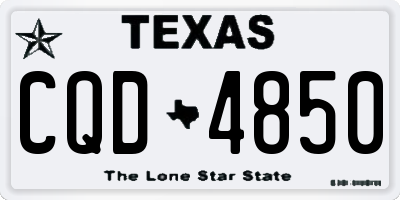 TX license plate CQD4850