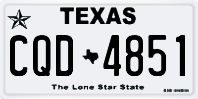 TX license plate CQD4851
