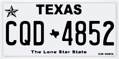 TX license plate CQD4852