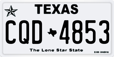 TX license plate CQD4853