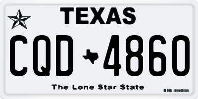 TX license plate CQD4860
