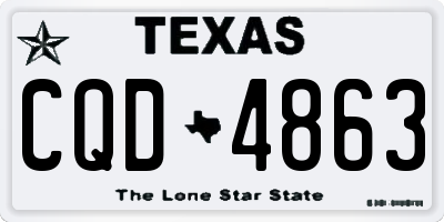 TX license plate CQD4863