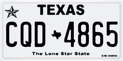 TX license plate CQD4865