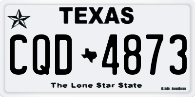 TX license plate CQD4873