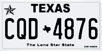 TX license plate CQD4876
