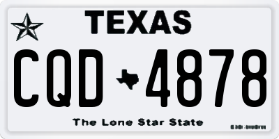 TX license plate CQD4878