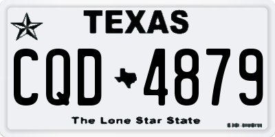 TX license plate CQD4879