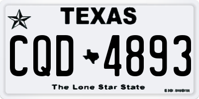 TX license plate CQD4893