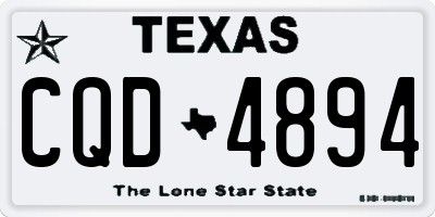 TX license plate CQD4894