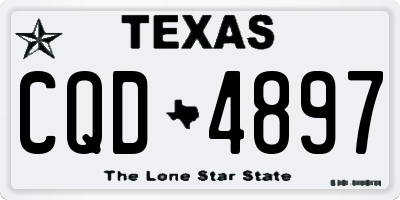 TX license plate CQD4897