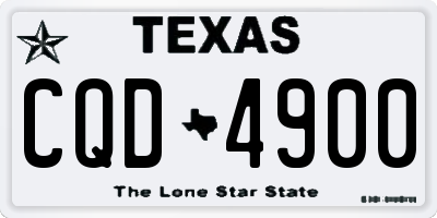 TX license plate CQD4900