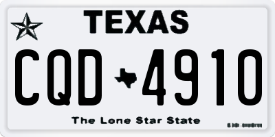 TX license plate CQD4910
