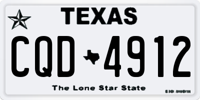 TX license plate CQD4912