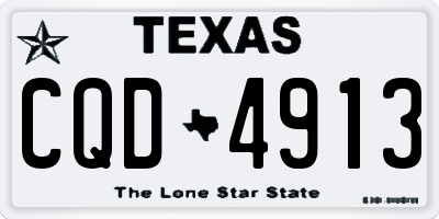 TX license plate CQD4913
