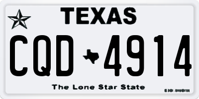 TX license plate CQD4914