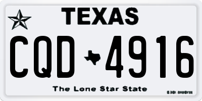 TX license plate CQD4916