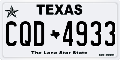 TX license plate CQD4933