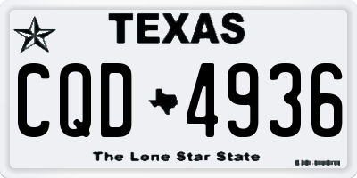 TX license plate CQD4936