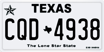 TX license plate CQD4938