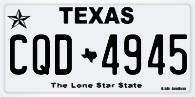 TX license plate CQD4945
