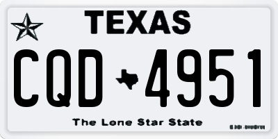 TX license plate CQD4951