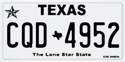 TX license plate CQD4952