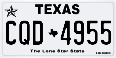 TX license plate CQD4955