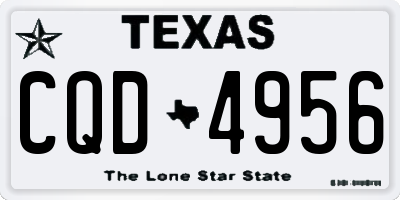 TX license plate CQD4956